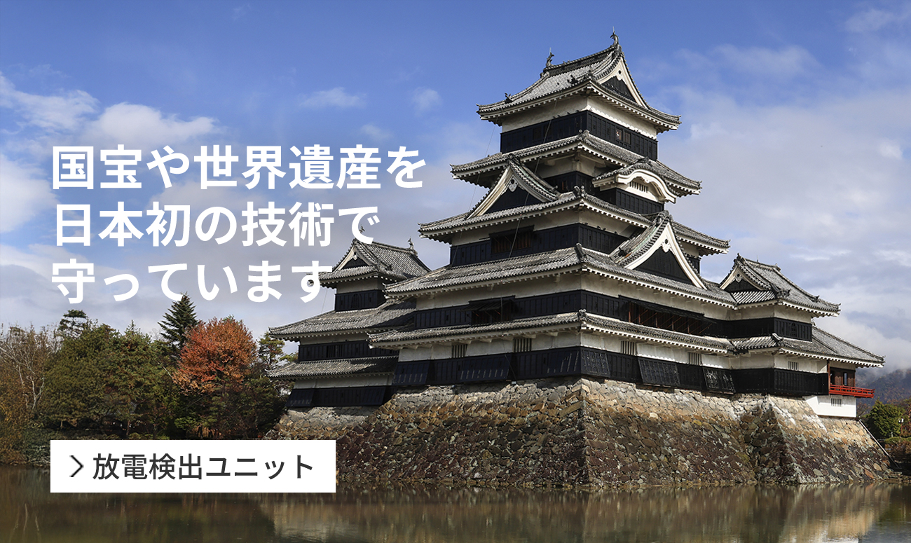 国宝や世界遺産を 日本初の技術で 守っています
