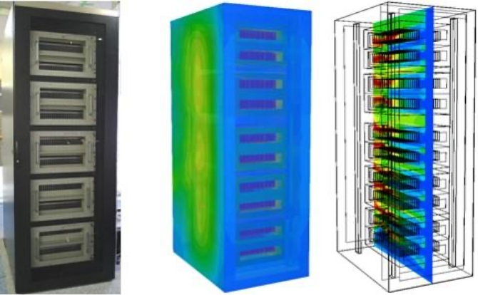 発熱機器搭載時のキャビネット内部の温度を評価する「熱解析」