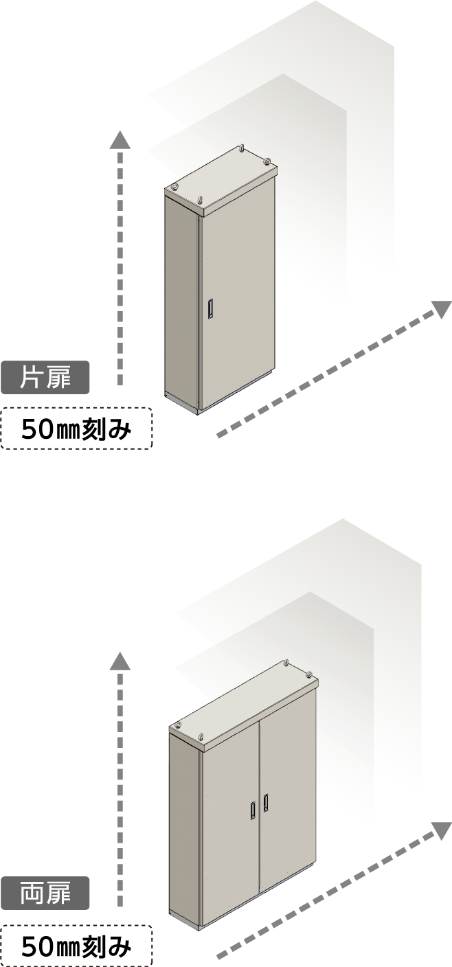 50㎜刻み