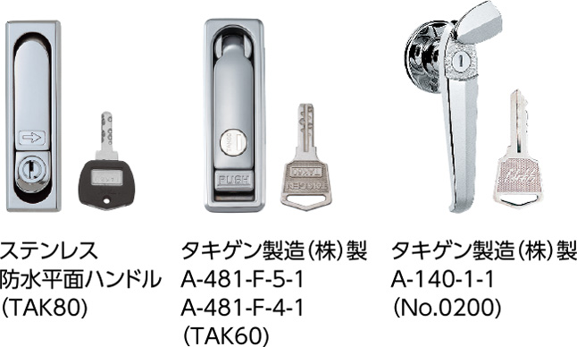 ステンレス防水平面ハンドル（TAK80)  タキゲン製A-481-F-5-1（TAK60)