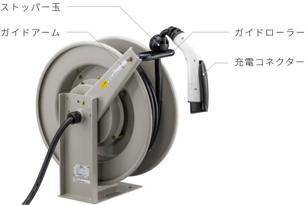 自動巻取リール背面